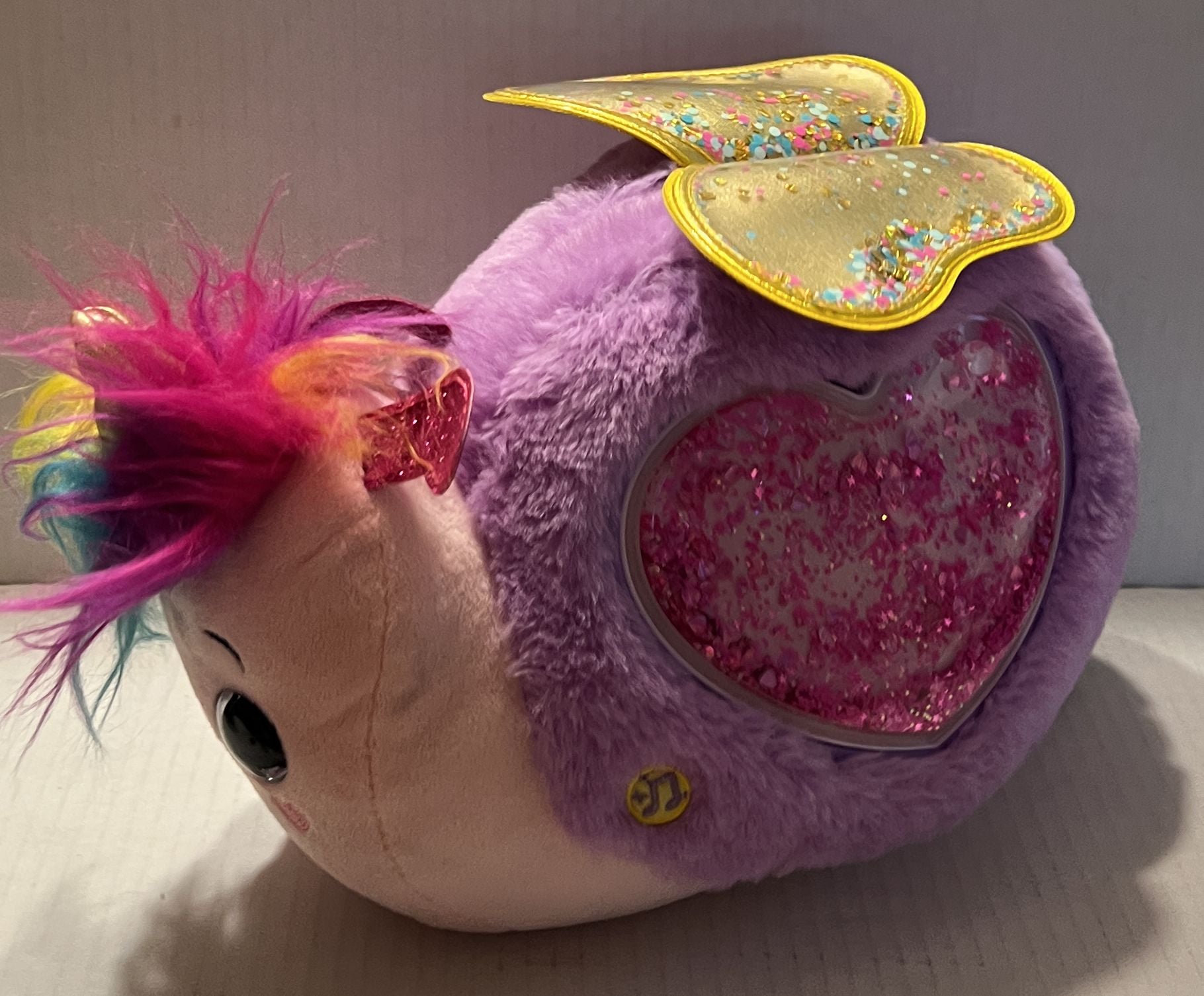 Zuru Sparkle Girlz Snail Plush Purple Pink Interactive Toy 1