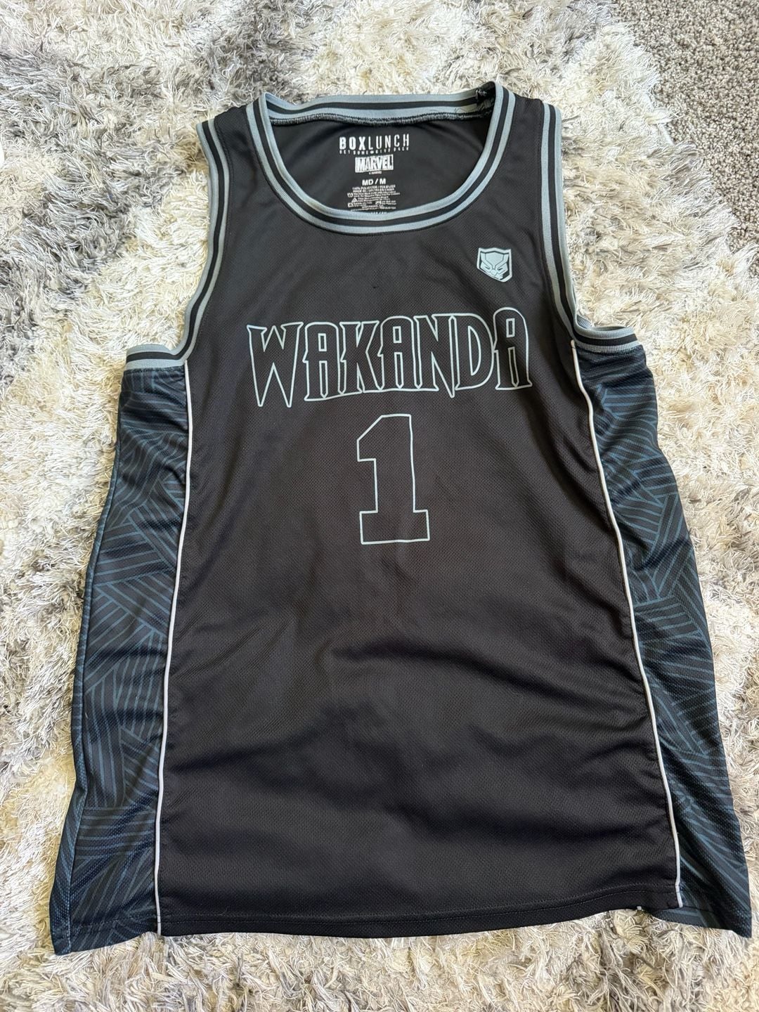 BoxLunch Marvel Black Panther Wakanda T'Challa Jersey Size MD 2