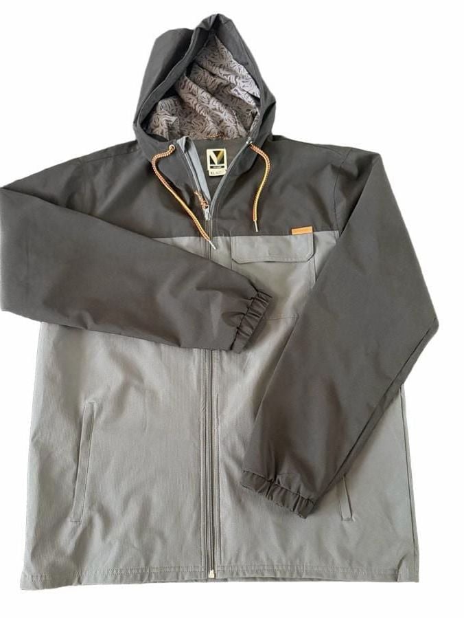 Voyager Full Zip Hooded Jacket Size XL Gray Black 2
