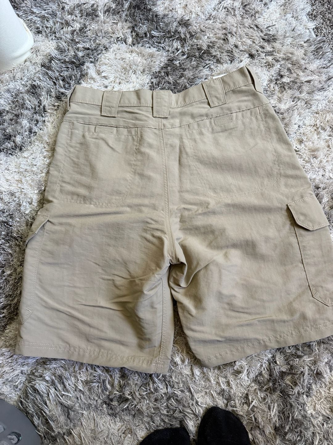 Wrangler Authentics Cargo Shorts Size 33 Tan Nylon 4