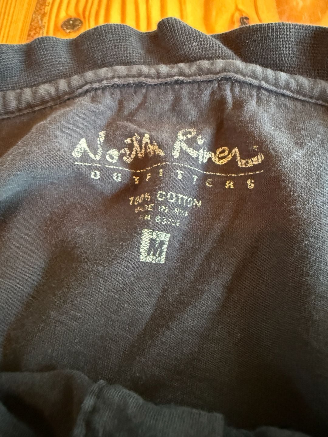 North River Outfitters Long Sleeve Henley Size M Deer Graphic Black 5