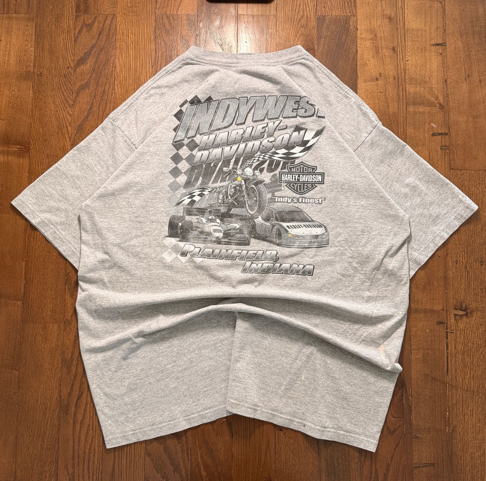 Harley-Davidson Indy West T-Shirt Size 2X Gray Graphic Eagle Plainfield IN 4