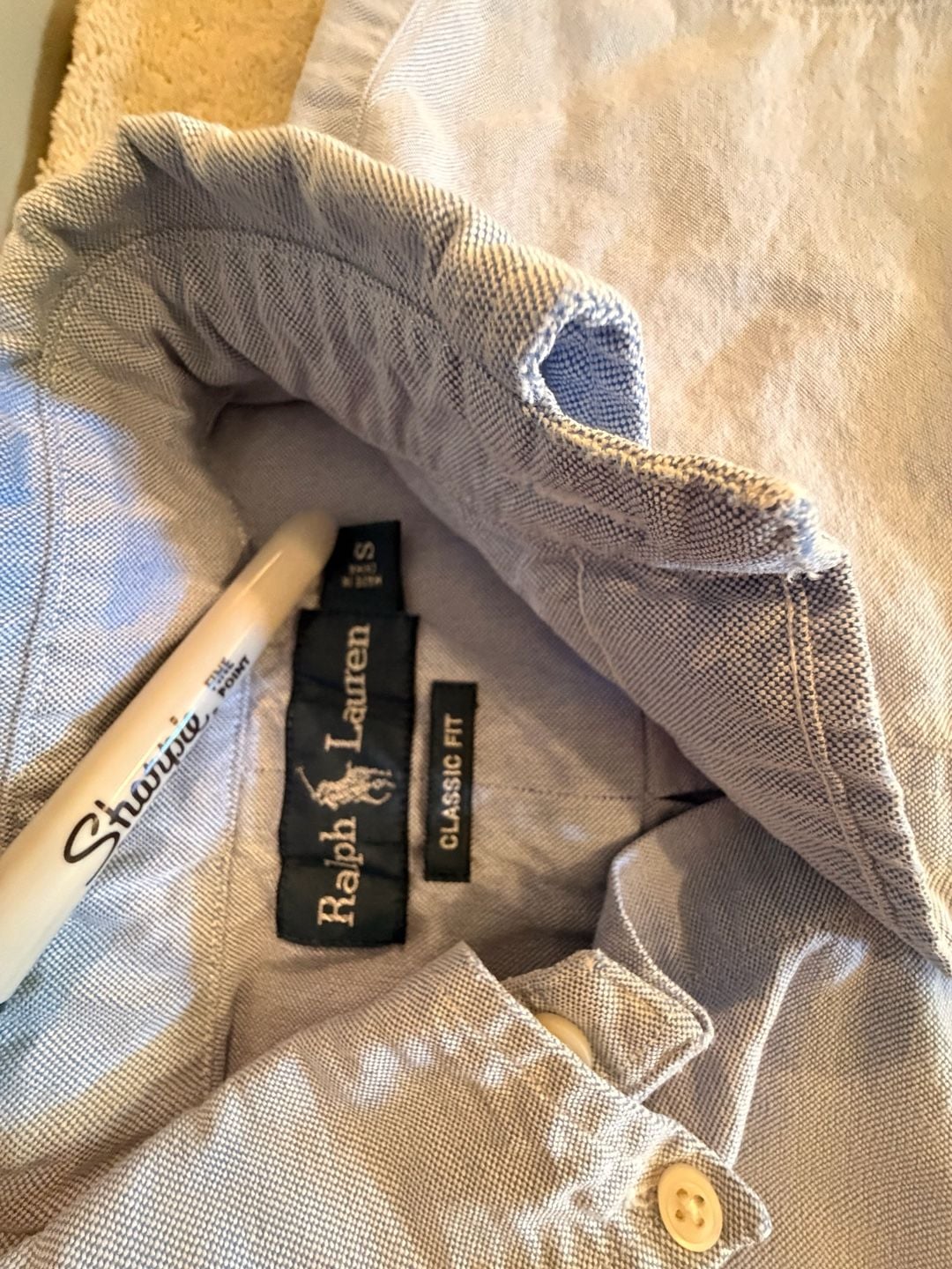 Ralph Lauren Classic Fit Short Sleeve Button Down Shirt Size S 4
