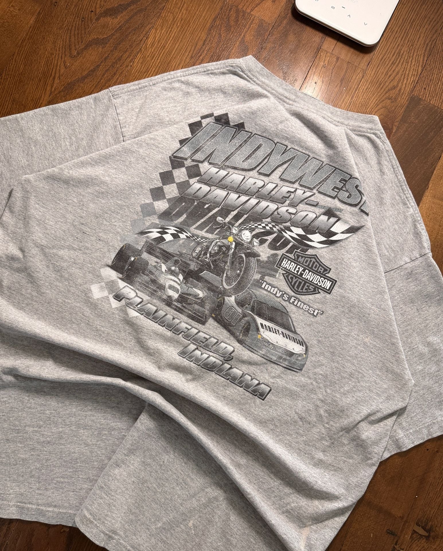 Harley-Davidson Indy West T-Shirt Size 2X Gray Graphic Eagle Plainfield IN 5