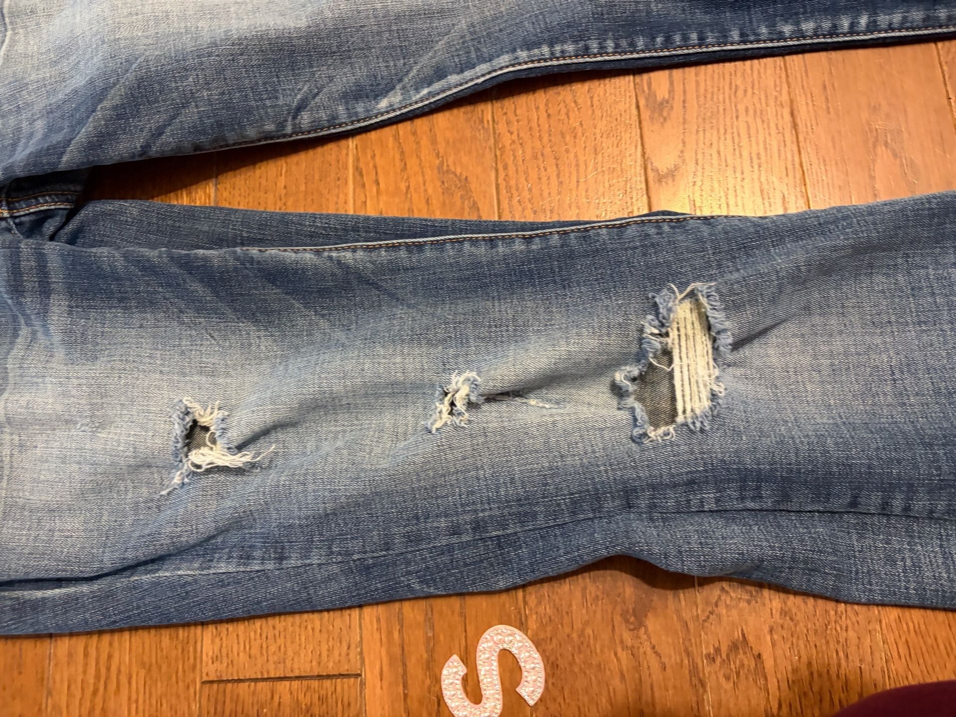 American Eagle Outfitters Kick Boot Jeans Size 8 Short Distressed 3