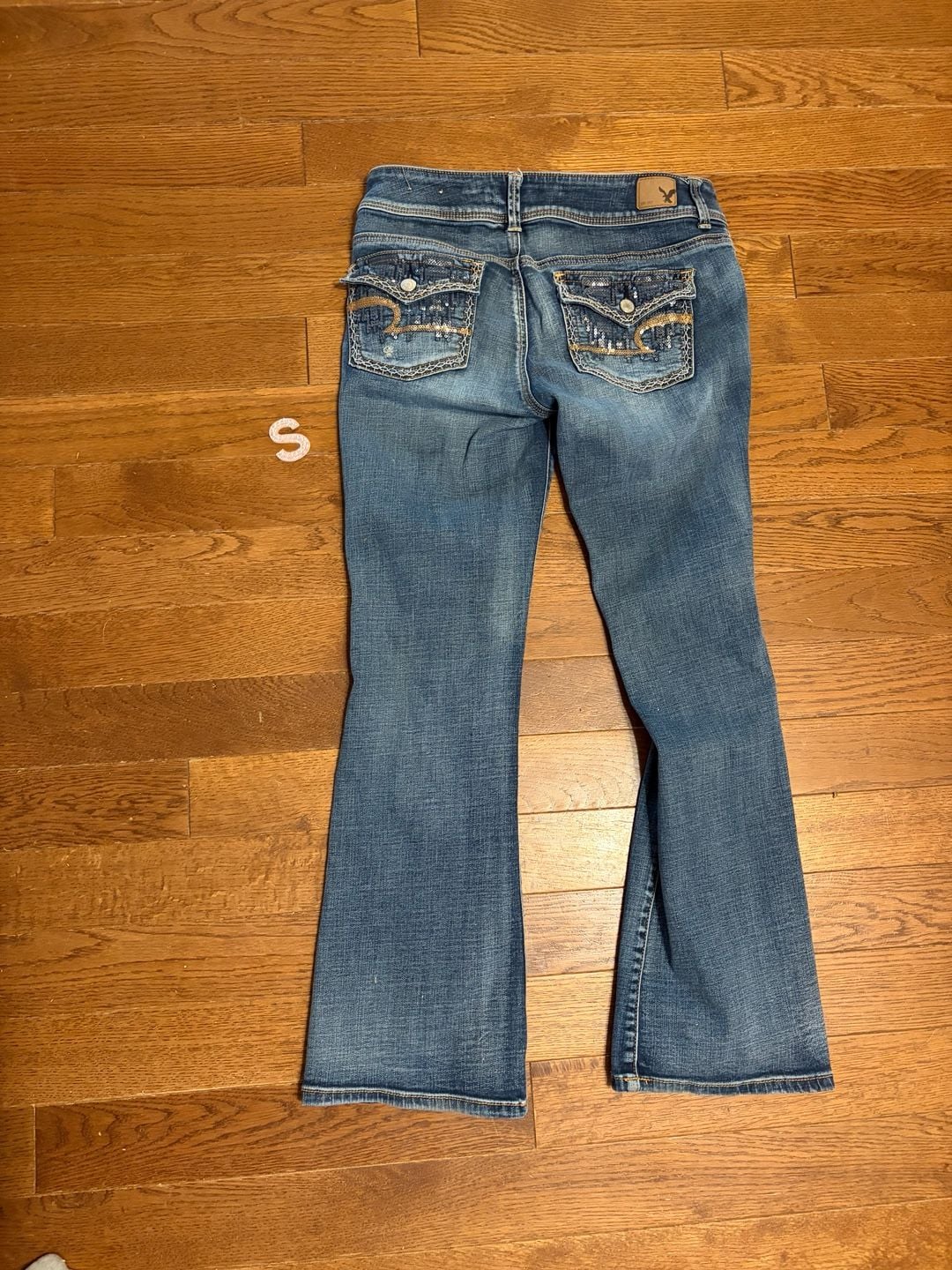 American Eagle Outfitters Kick Boot Jeans Size 8 Short Distressed 4