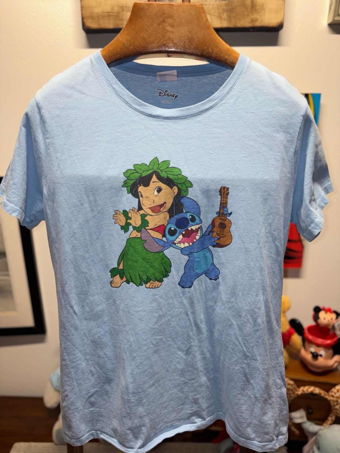 Port & Company Disney Lilo & Stitch T-Shirt Size Large Blue 2