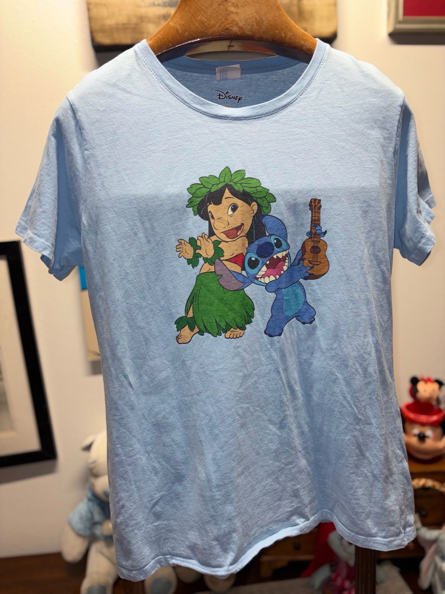 Port & Company Disney Lilo & Stitch T-Shirt Size Large Blue 5