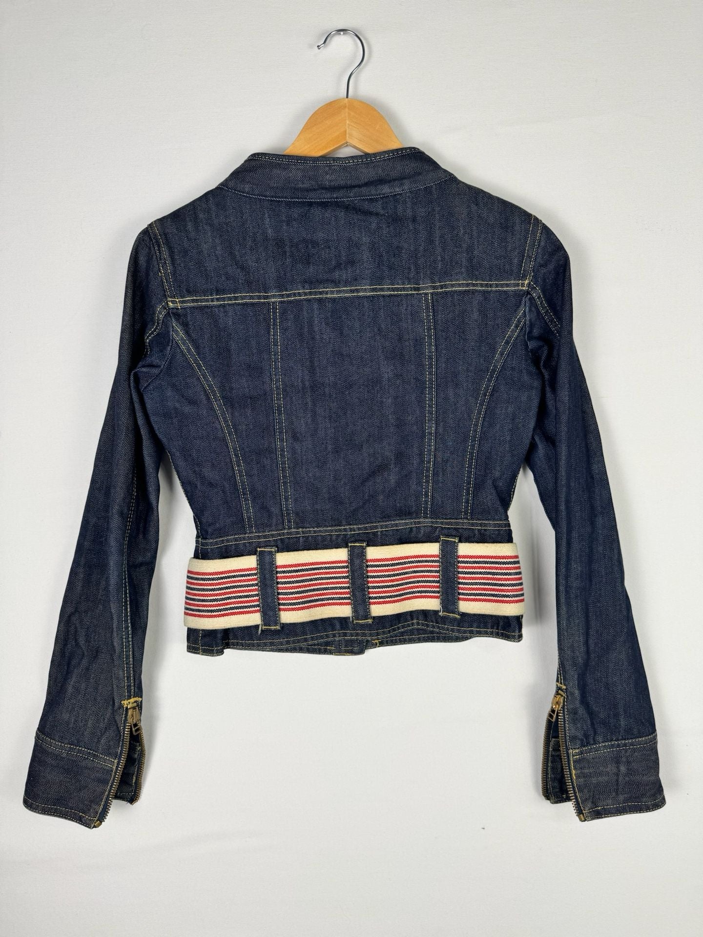 TRF Jeans Denim Jacket Size M Blue Cotton 4