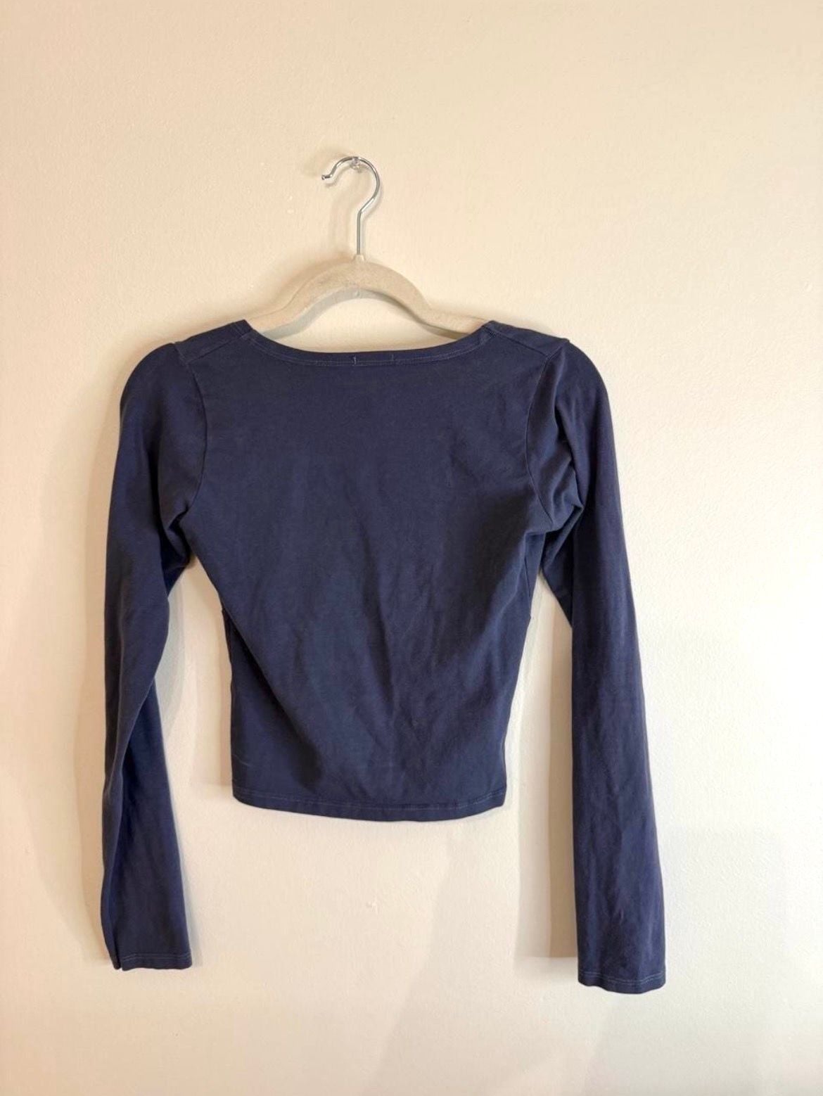 Brandy Melville Navy Blue Amara Long Sleeve Top 3