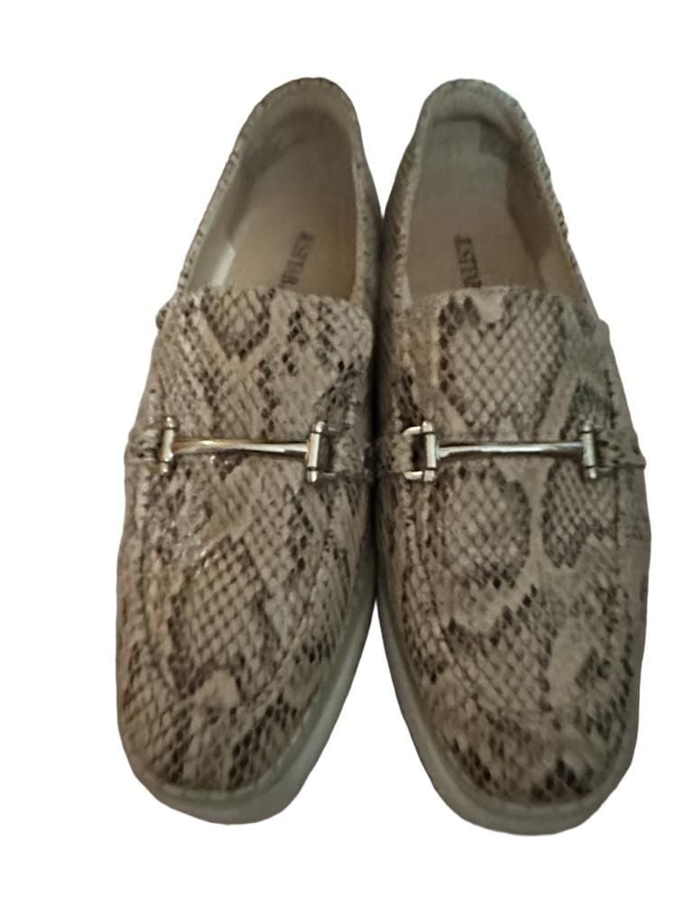 JustFab Steena Loafers Size 9 Snakeskin Bit Platform Slip-On 2