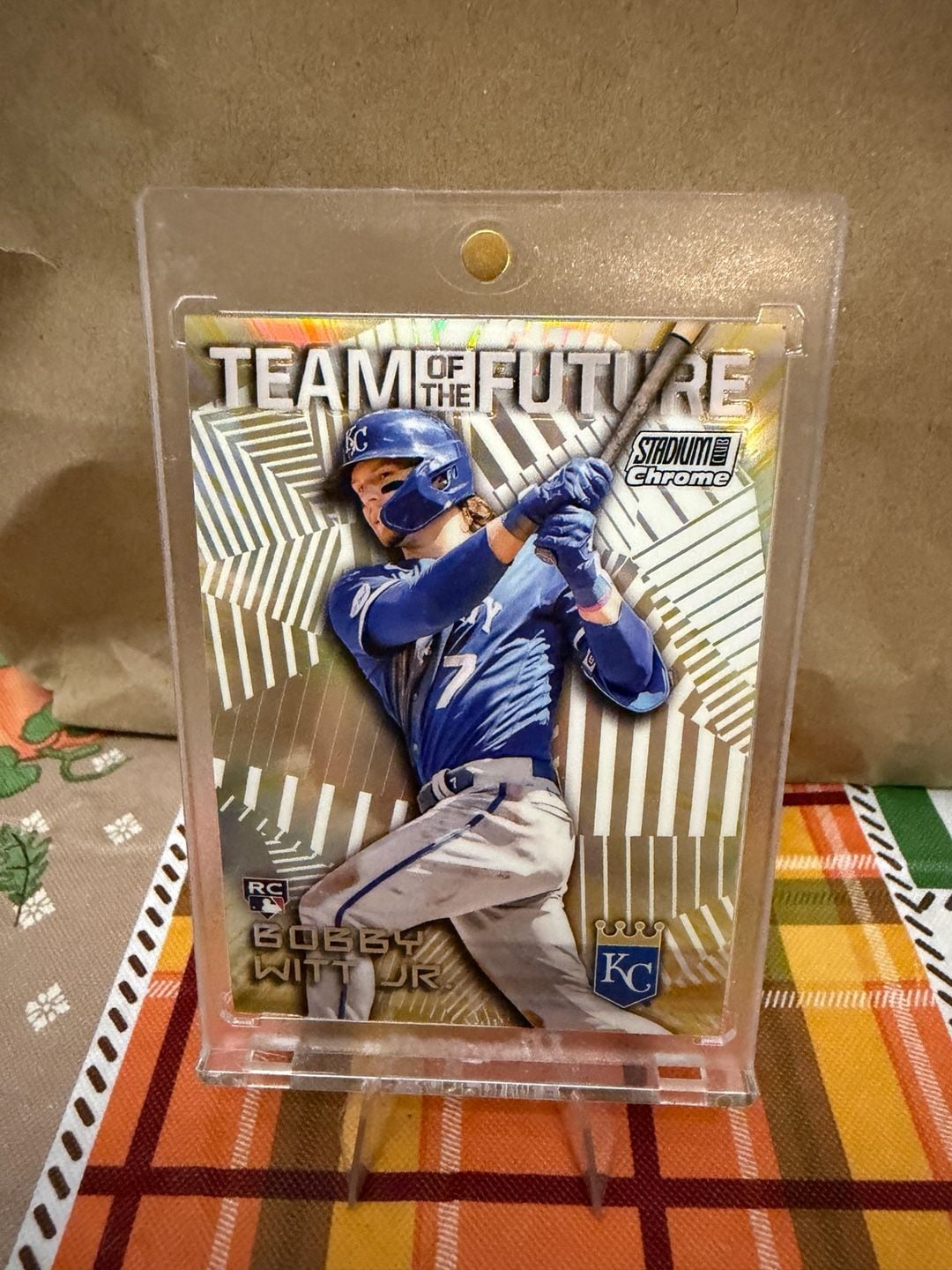 2022 Topps Stadium Club Chrome Bobby Witt Jr. Team of the Future Rookie 1