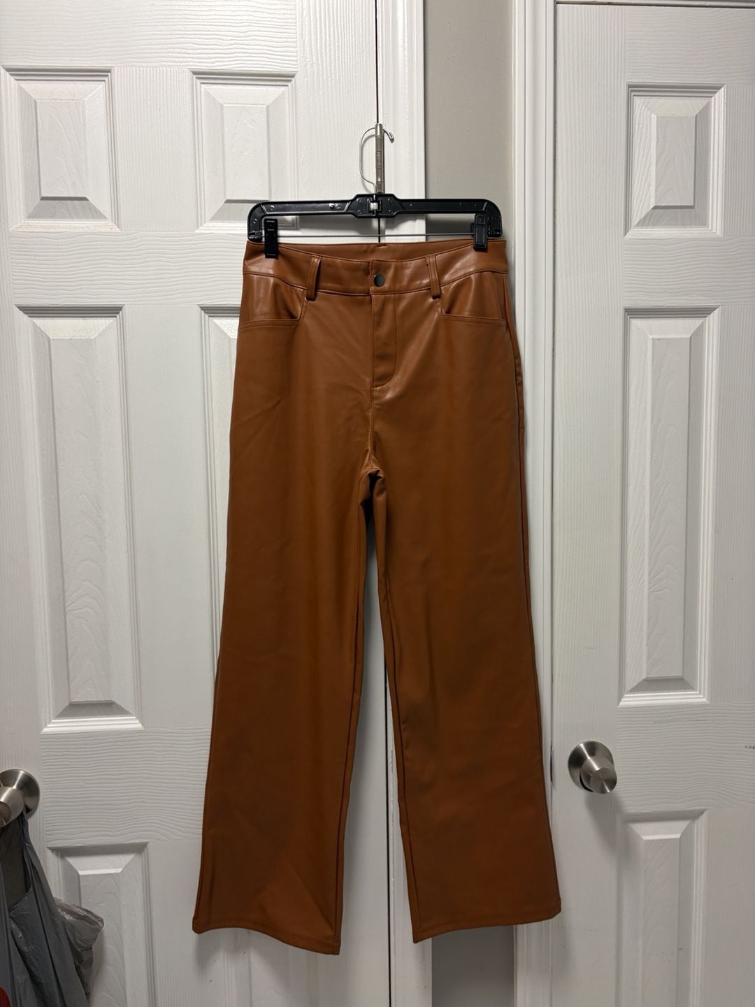 VQW Faux Leather Pants Brown 2