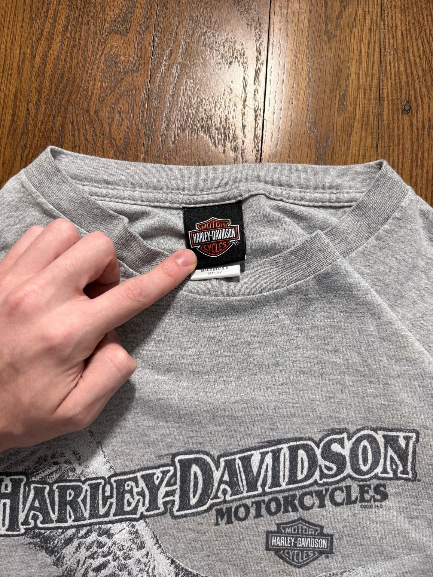 Harley-Davidson Indy West T-Shirt Size 2X Gray Graphic Eagle Plainfield IN 3