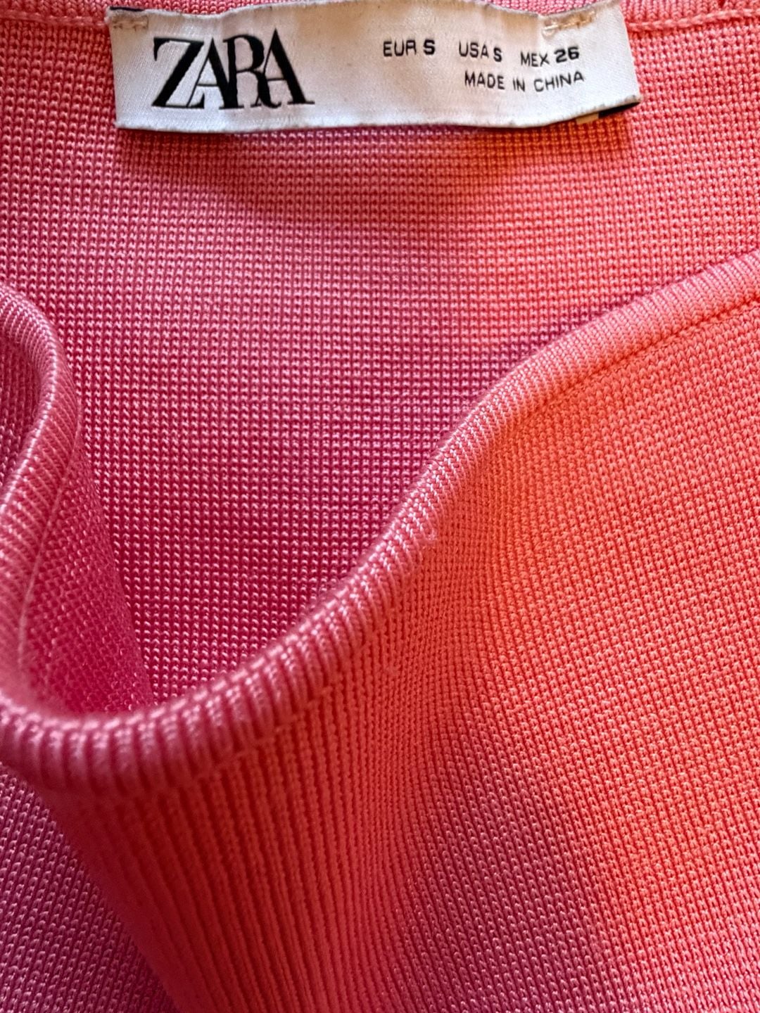 Zara Top Size S Pink Puff Sleeve Bandage Crop 2