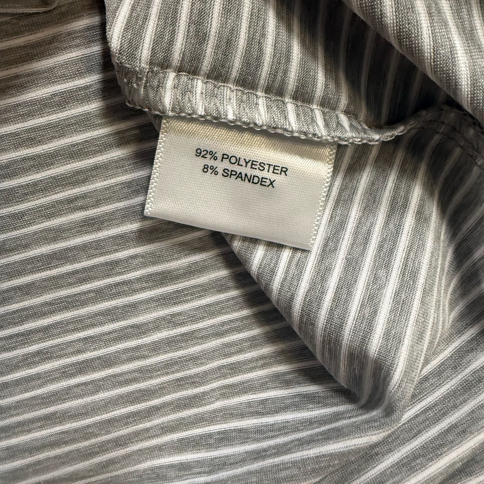Peter Millar Crown Crafted Polo Shirt Mens XL Gray White Stripe Tailored Fit NWT 7