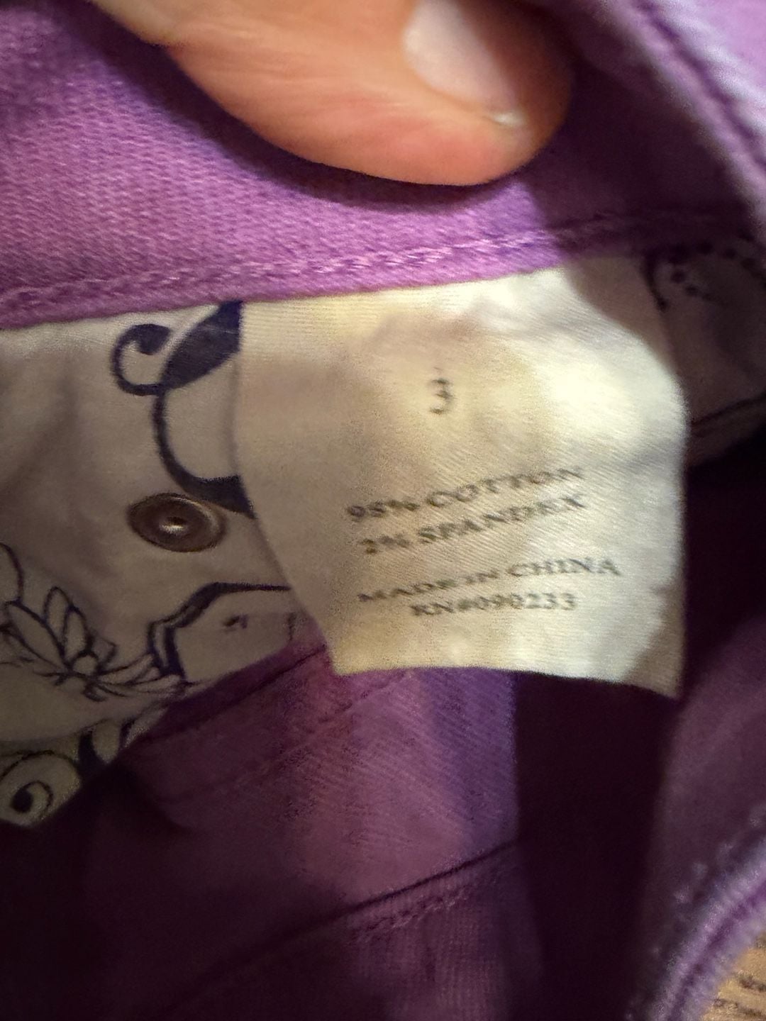 Tilt Denim Jean Shorts Size 3 Purple Raw Hem Y2K 4