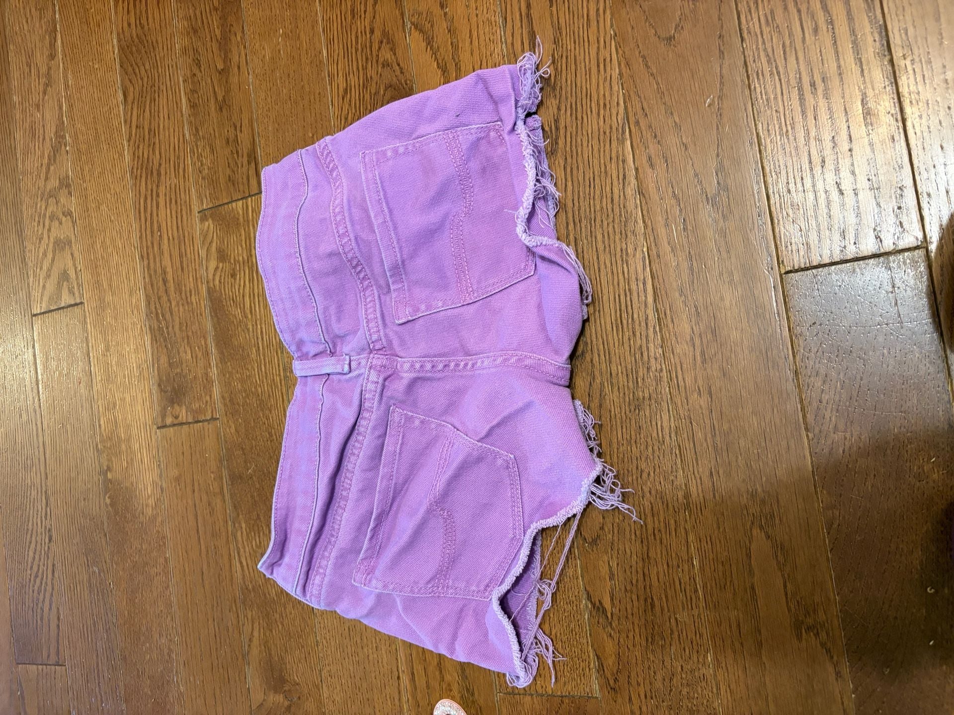 Tilt Denim Jean Shorts Size 3 Purple Raw Hem Y2K 5