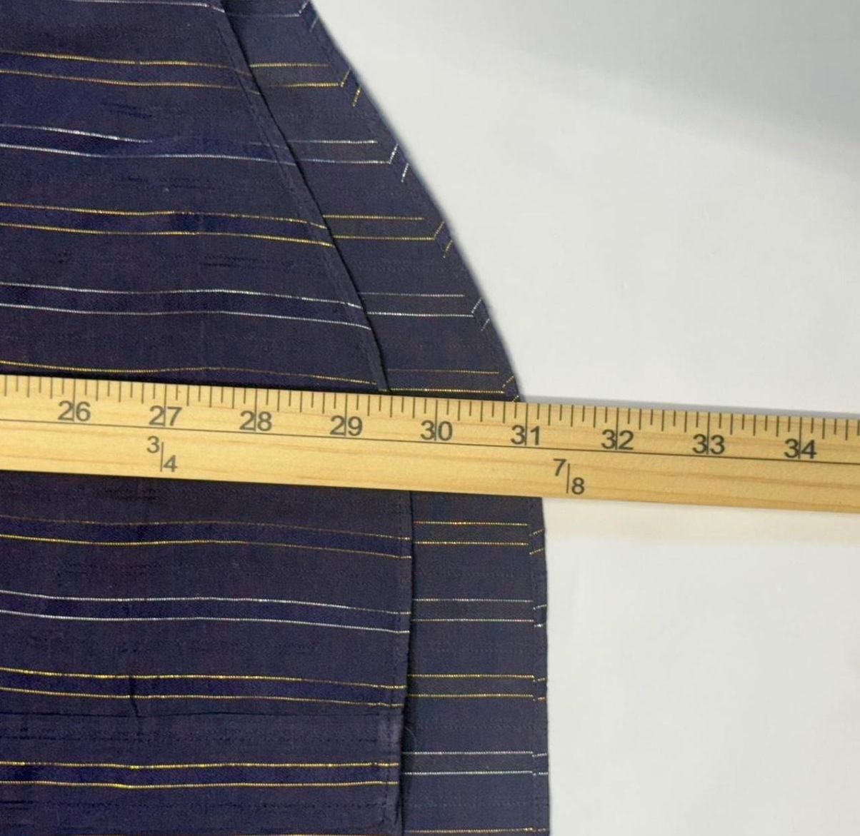 Ely Cattleman Western Shirt Size 17 34 Purple Metallic Striped Snap 9