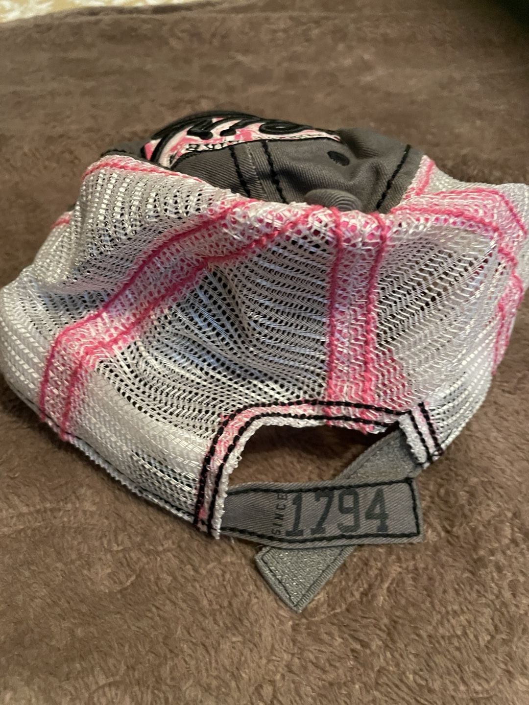 Springfield Armory Shoot Like A Girl Trucker Hat Gray Pink Mesh 3