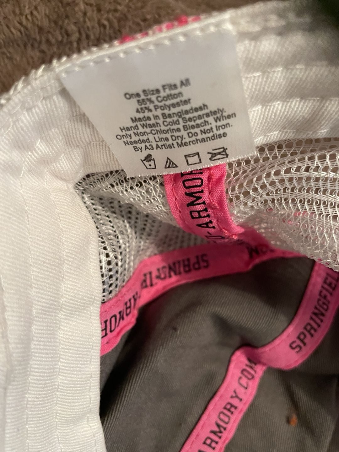 Springfield Armory Shoot Like A Girl Trucker Hat Gray Pink Mesh 4