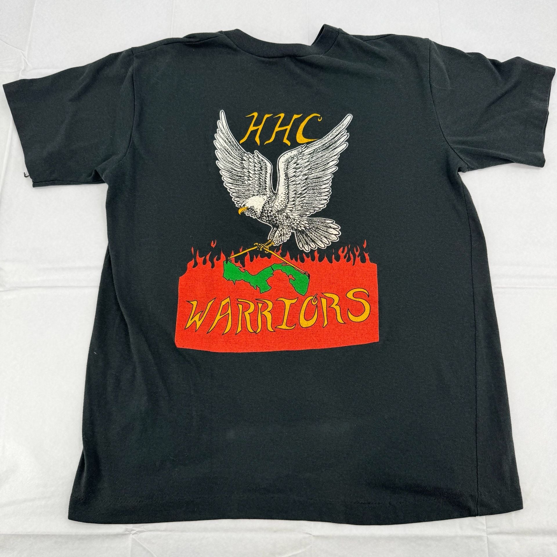 Vintage Galpago HHC 1-228th AVN BN Warriors Size L Black Cotton Single Stitch 5