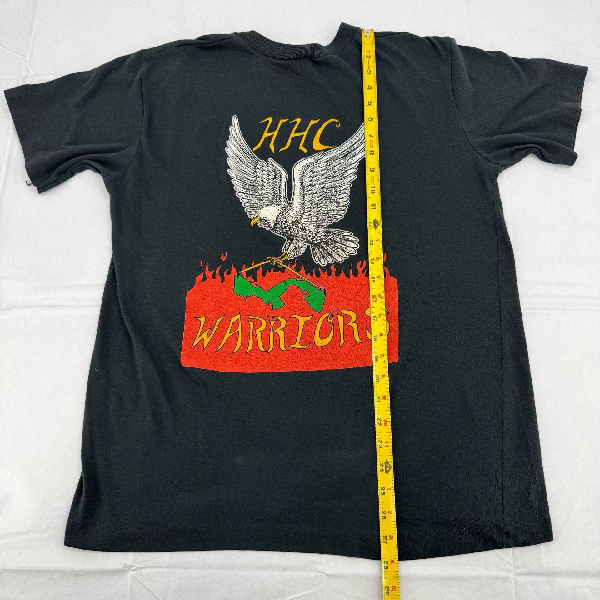 Vintage Galpago HHC 1-228th AVN BN Warriors Size L Black Cotton Single Stitch 7