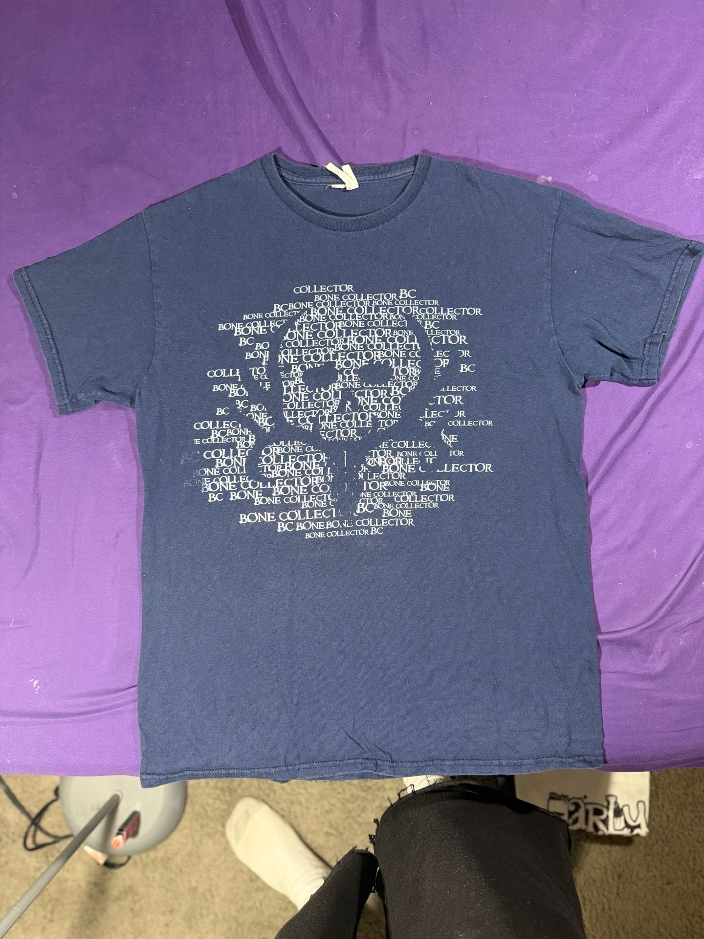 Bone Collector T-Shirt Blue Skull Graphic 2