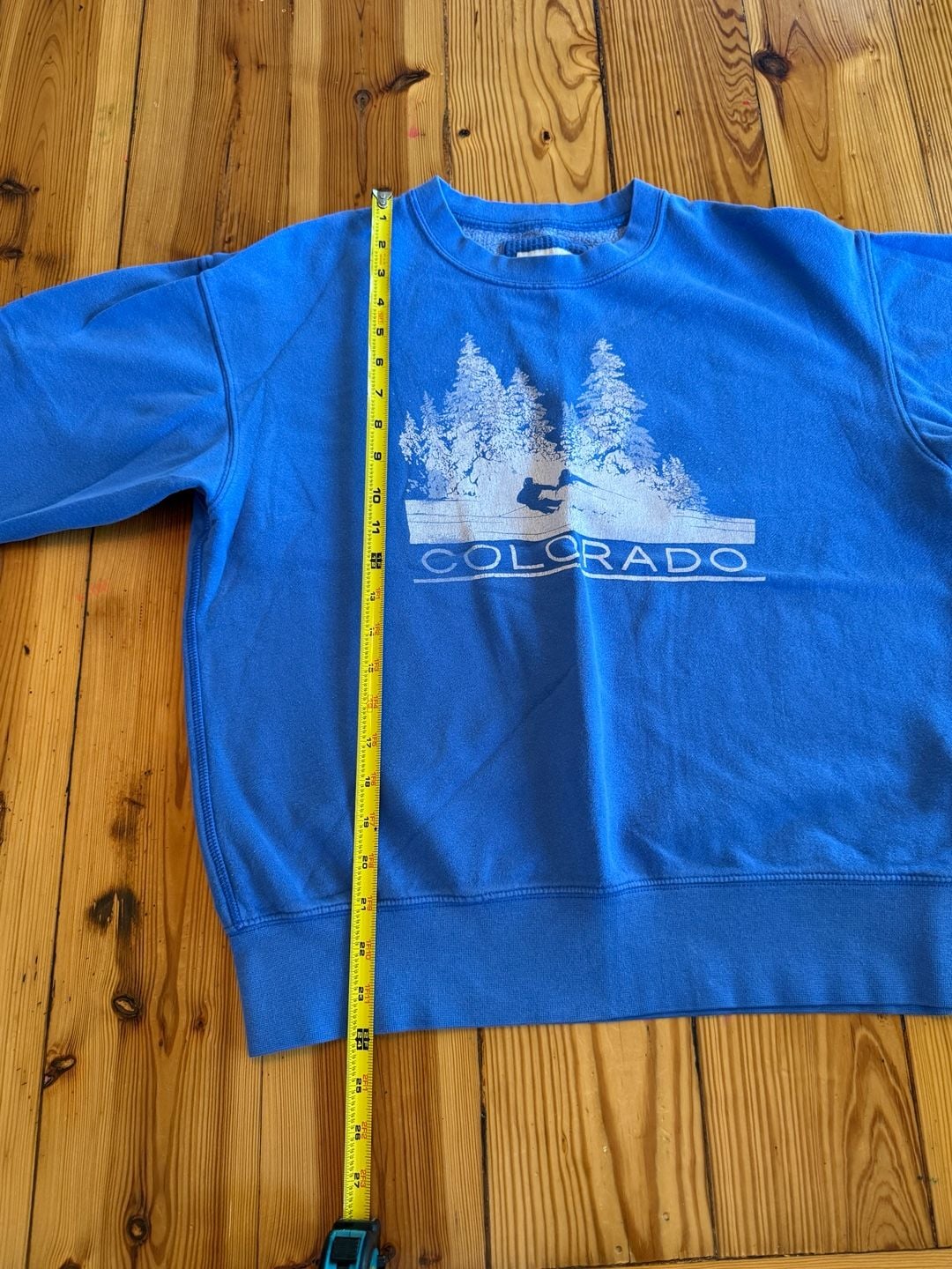 American Eagle Colorado Ski Sweatshirt Size XS Blue Graphic Pullover 7