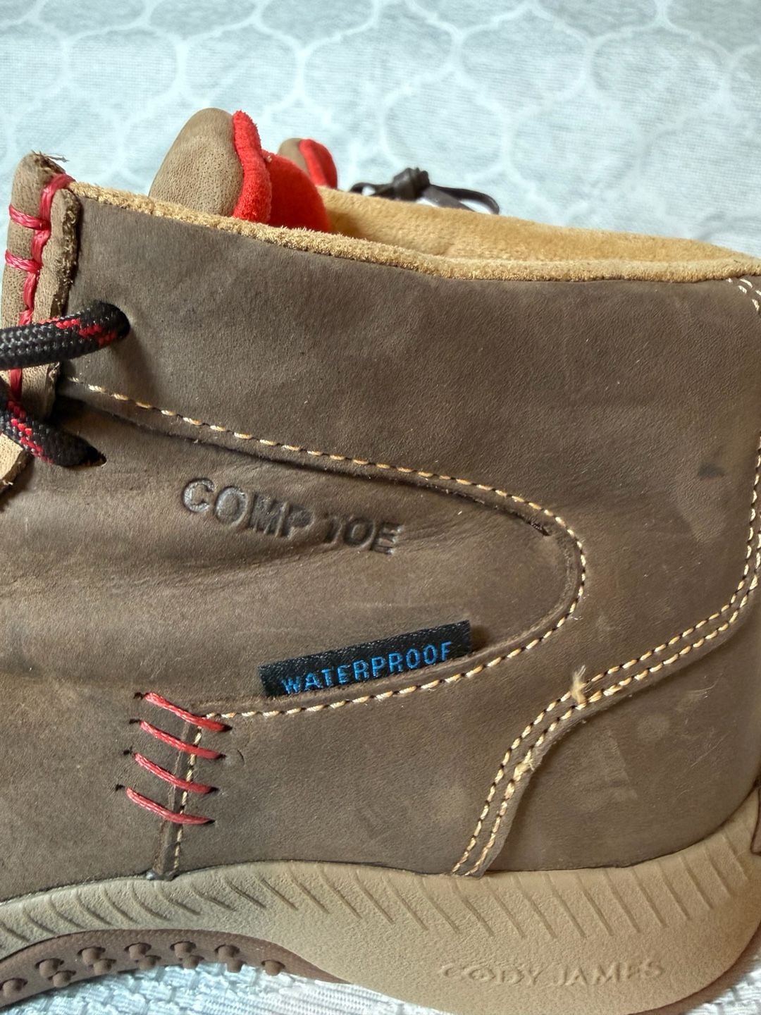 Cody James Men’s Composite Toe Waterproof Boots Size 8.5 Brown Leather 4