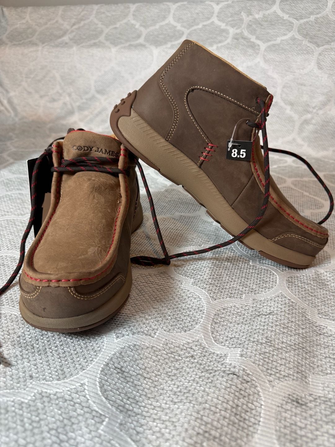 Cody James Men’s Composite Toe Waterproof Boots Size 8.5 Brown Leather 7