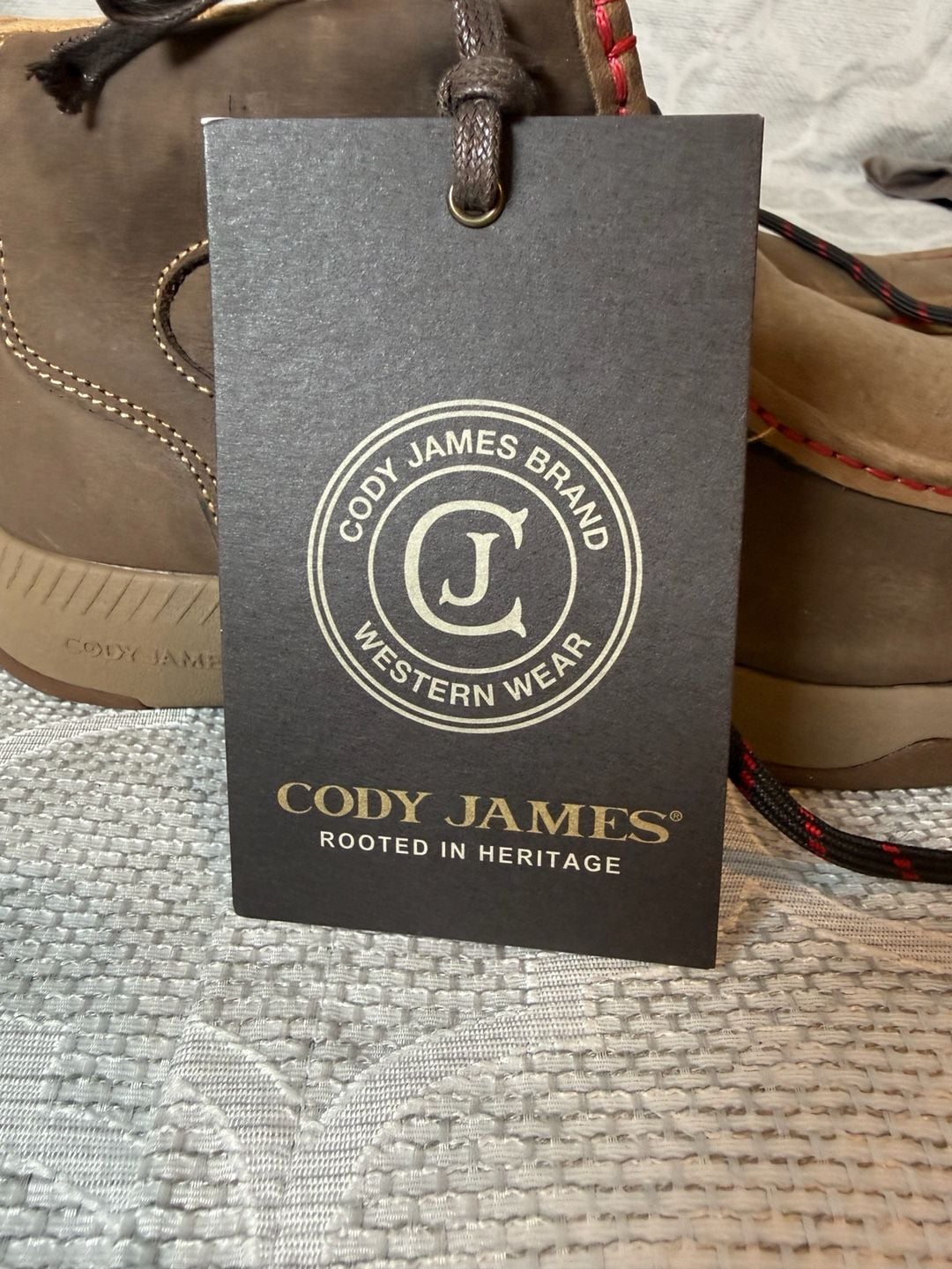 Cody James Men’s Composite Toe Waterproof Boots Size 8.5 Brown Leather 10
