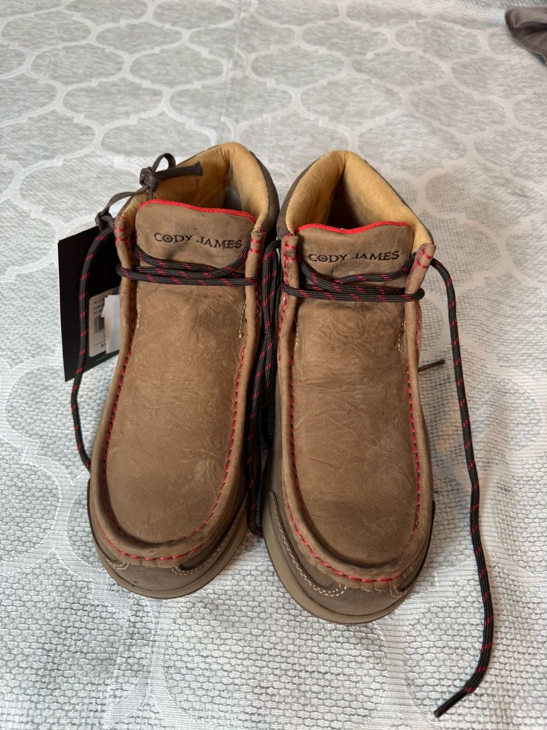 Cody James Men’s Composite Toe Waterproof Boots Size 8.5 Brown Leather 12