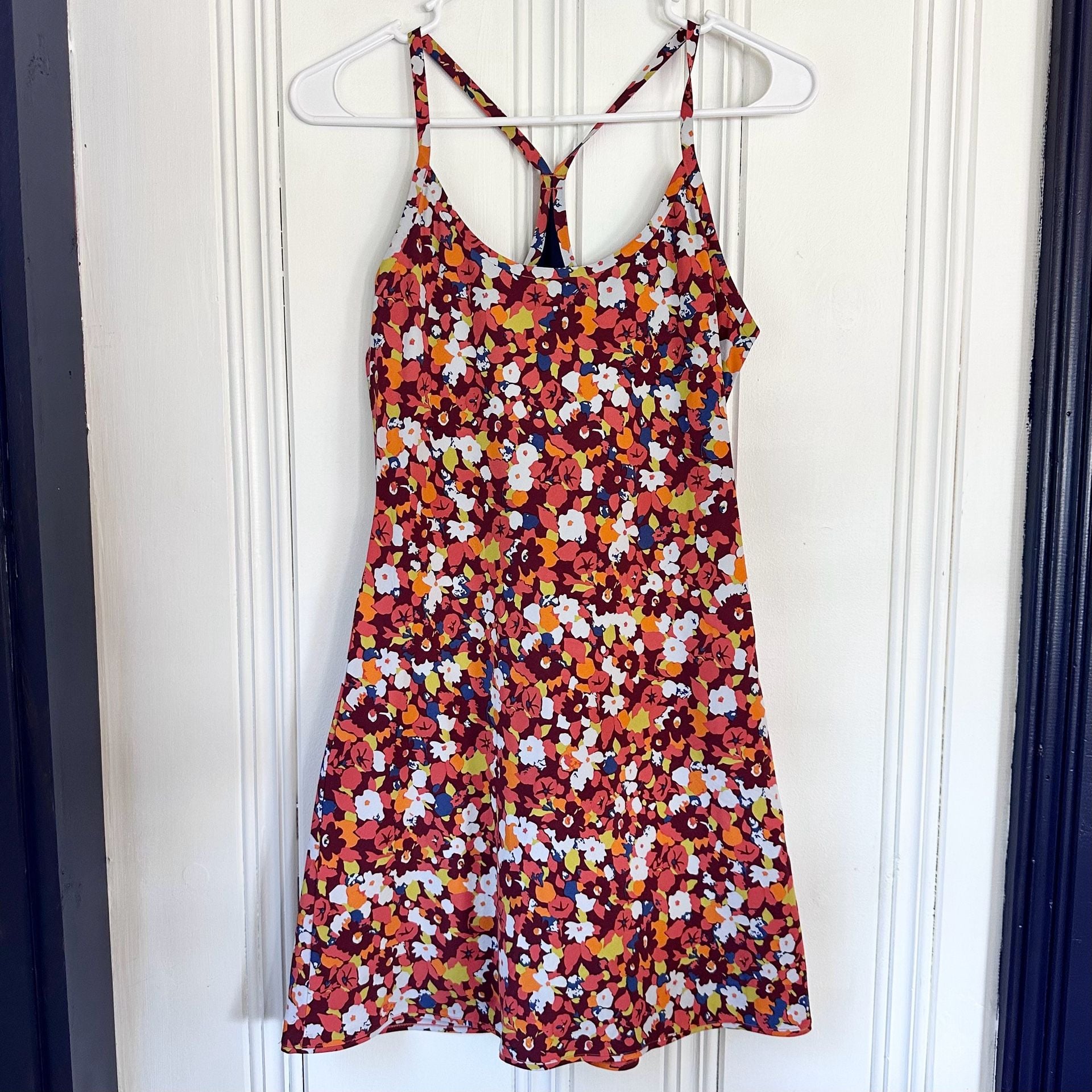 Outdoor Voices Exercise Dress with Undershorts, Size S, Floral Racerback 2