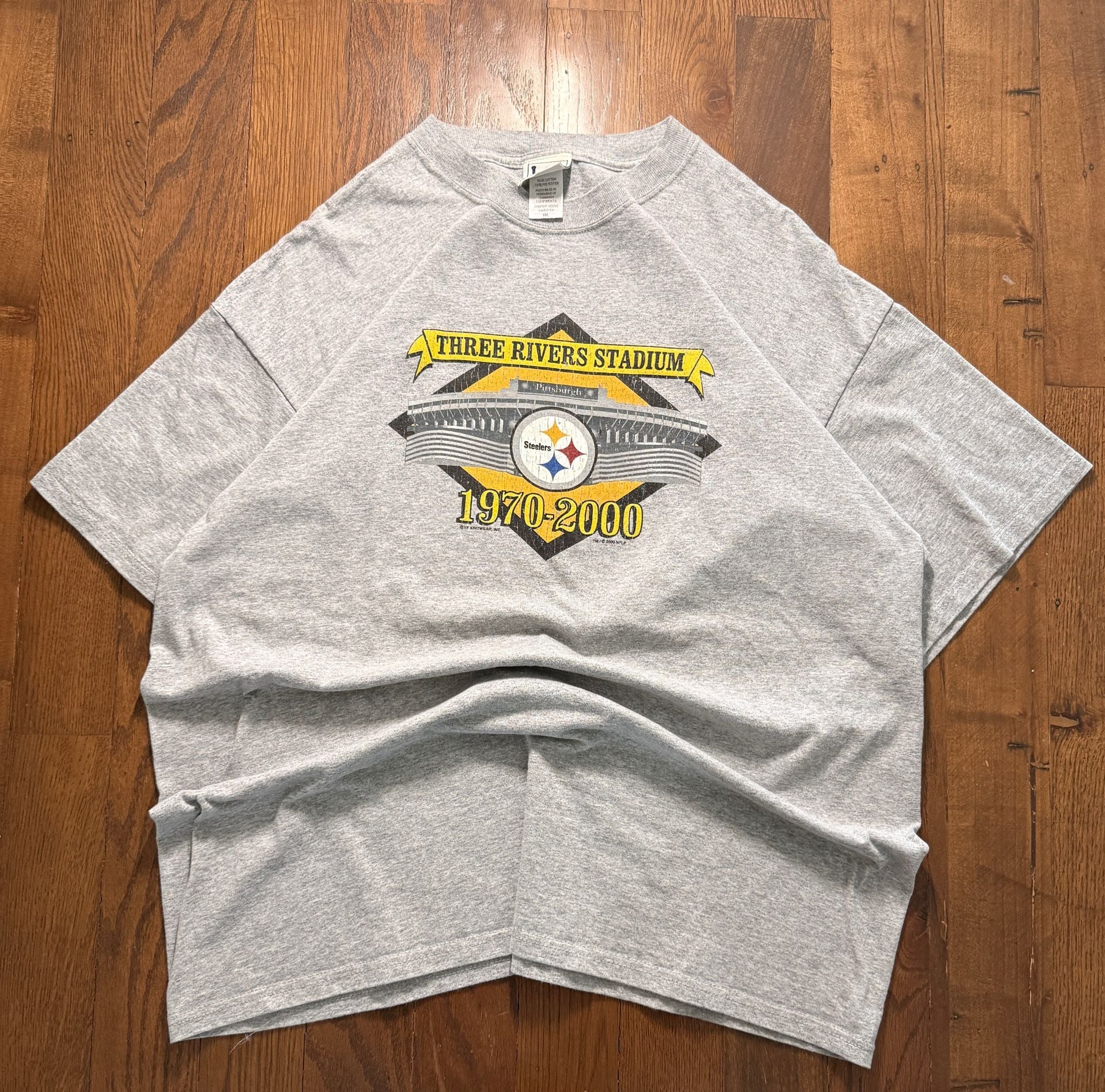 Vintage 90s Lee Sport Pittsburgh Steelers Three Rivers Stadium Shirt Size XXL 1