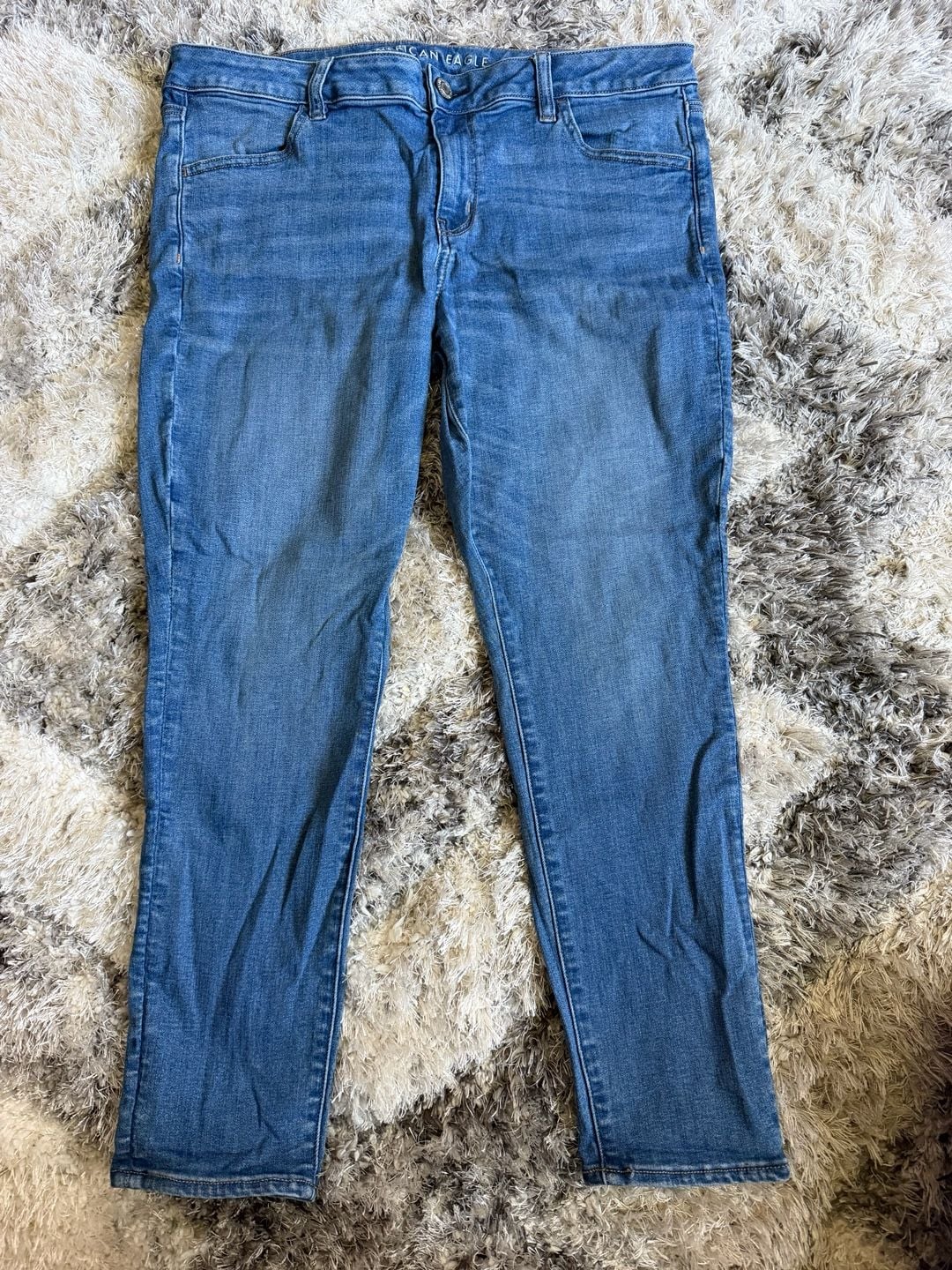 American Eagle Next Level Stretch Jeans Size 16 Short Blue Denim 2