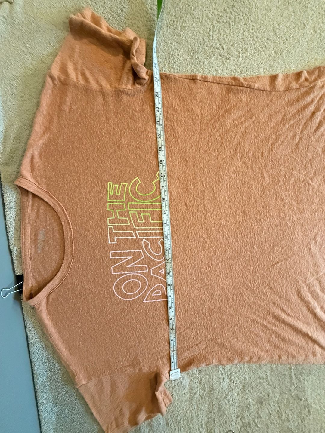 Aerie On The Pacific Graphic T-Shirt Brown Linen Blend 5