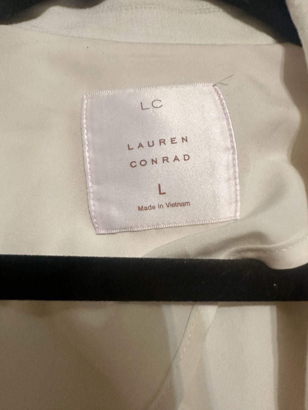 LC Lauren Conrad Blazer Size L White Linen Blend 5