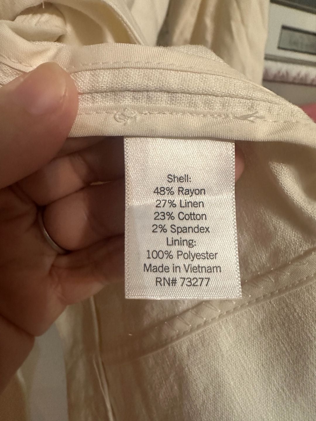 LC Lauren Conrad Blazer Size L White Linen Blend 6