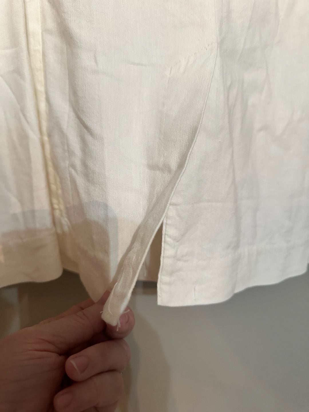 LC Lauren Conrad Blazer Size L White Linen Blend 8