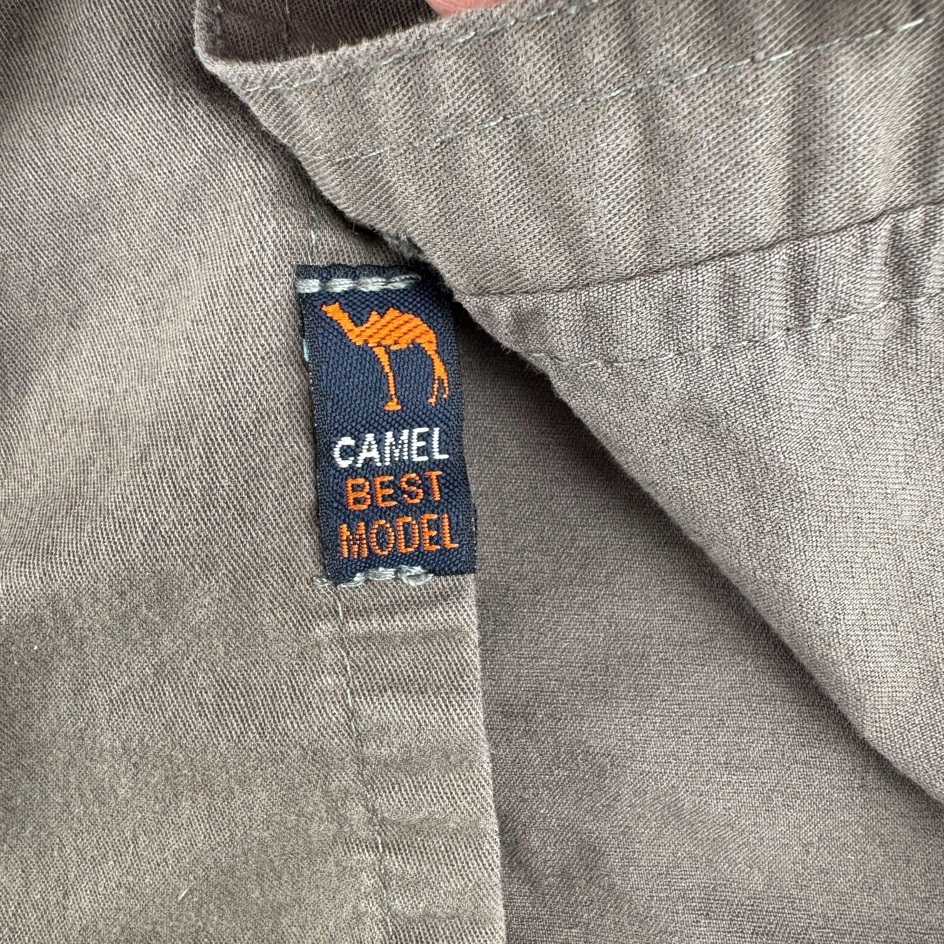 Camel Original Best Model XL Faded Brown Utility Workwear Shirt Y2K Vintage 5