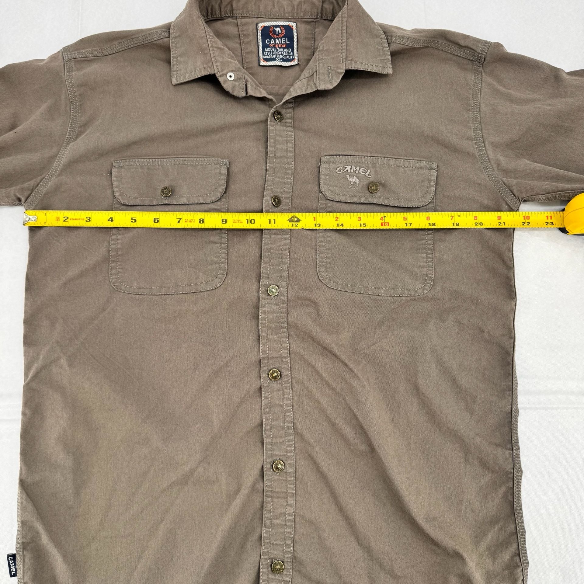 Camel Original Best Model XL Faded Brown Utility Workwear Shirt Y2K Vintage 6