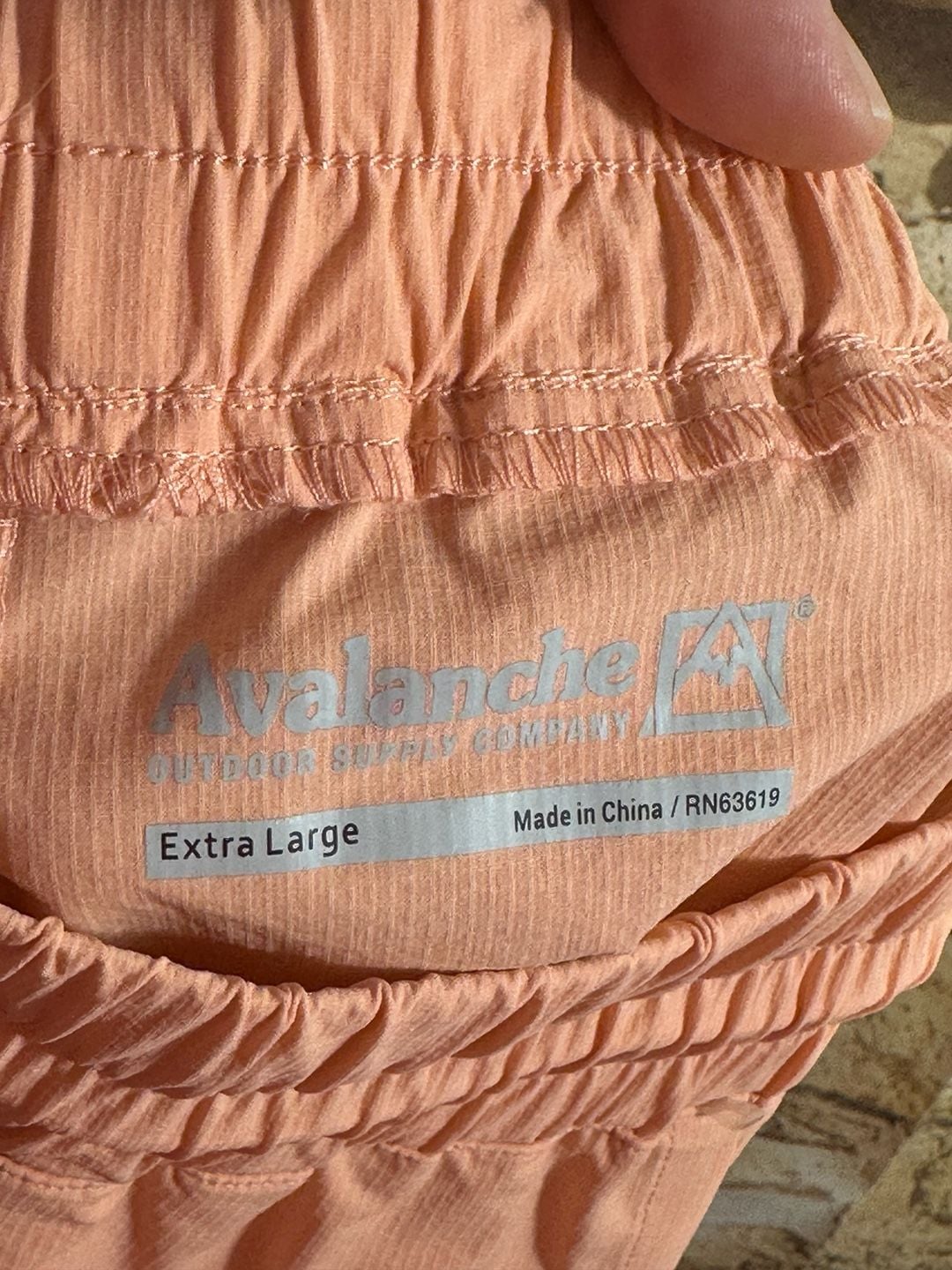 Avalanche Outdoor Supply Company Shorts Extra Large Peach Athletic Drawstring 4