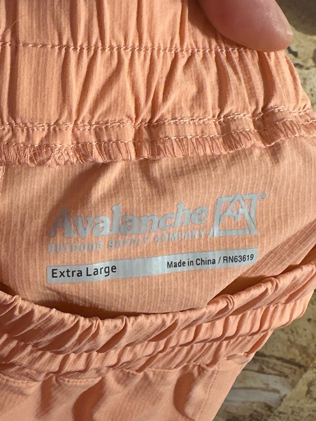 Avalanche Outdoor Supply Company Shorts Extra Large Peach Athletic Drawstring 8