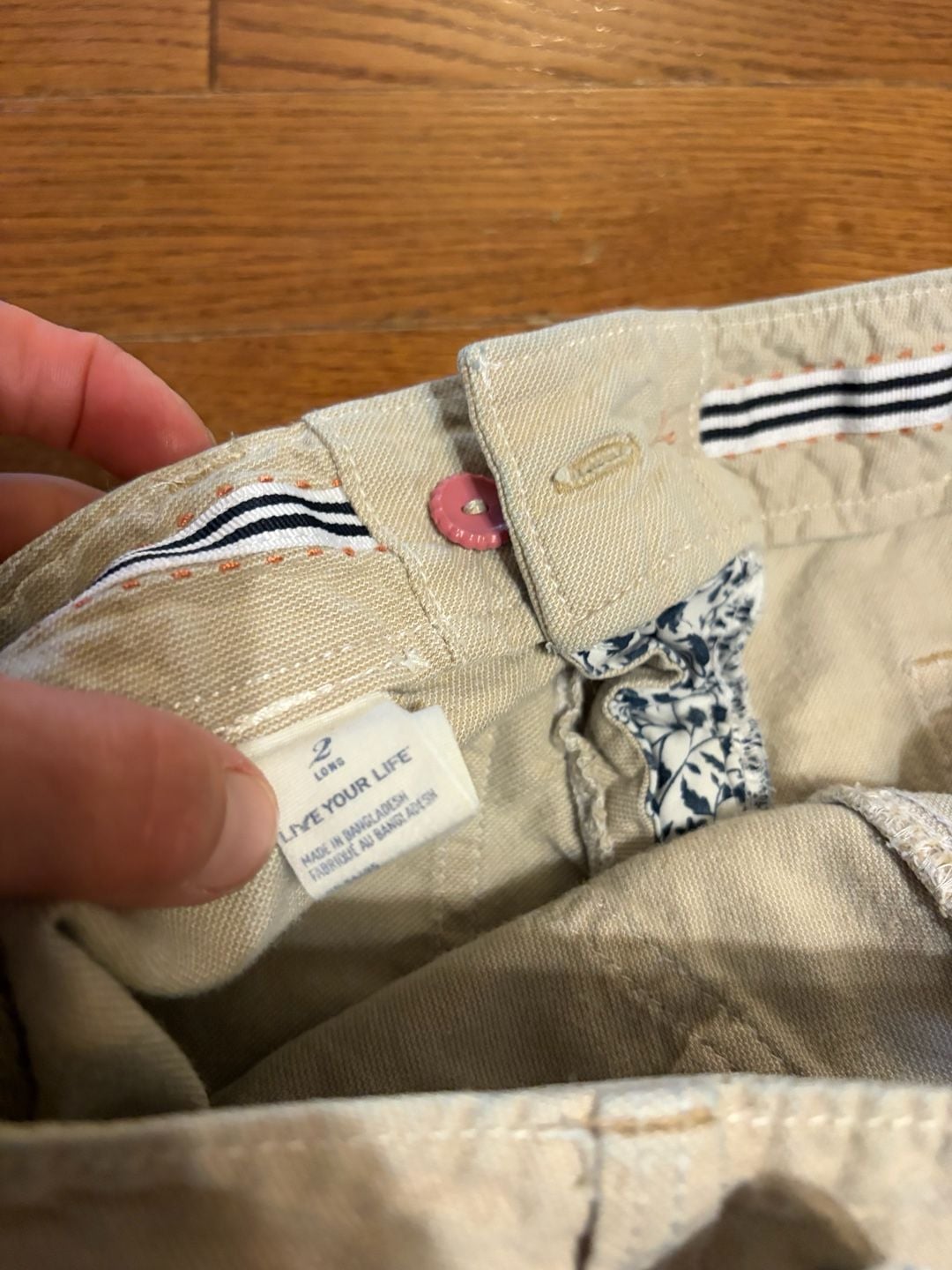 American Eagle Outfitters Pants Size 2 Long Beige Flare Cotton 10