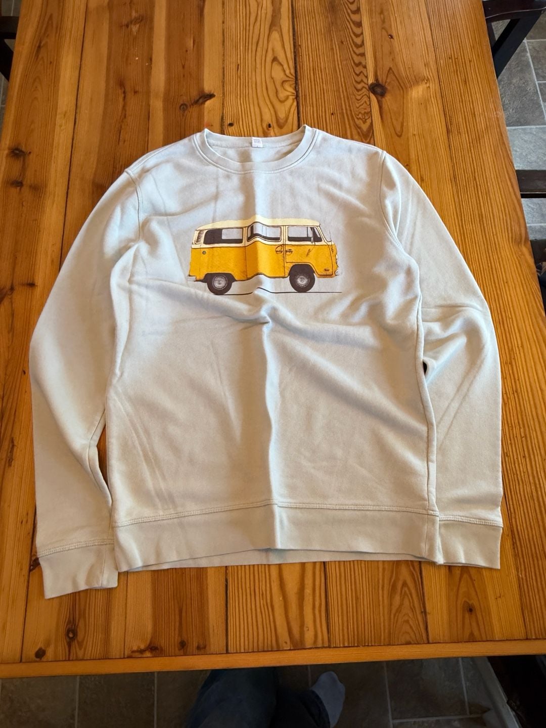 Wituka Campervan Sweatshirt Size L Light Blue Graphic Organic Cotton 2