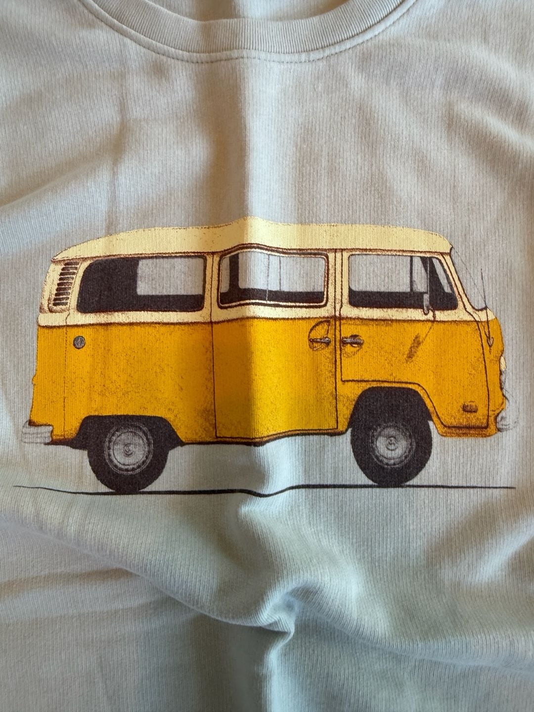 Wituka Campervan Sweatshirt Size L Light Blue Graphic Organic Cotton 3