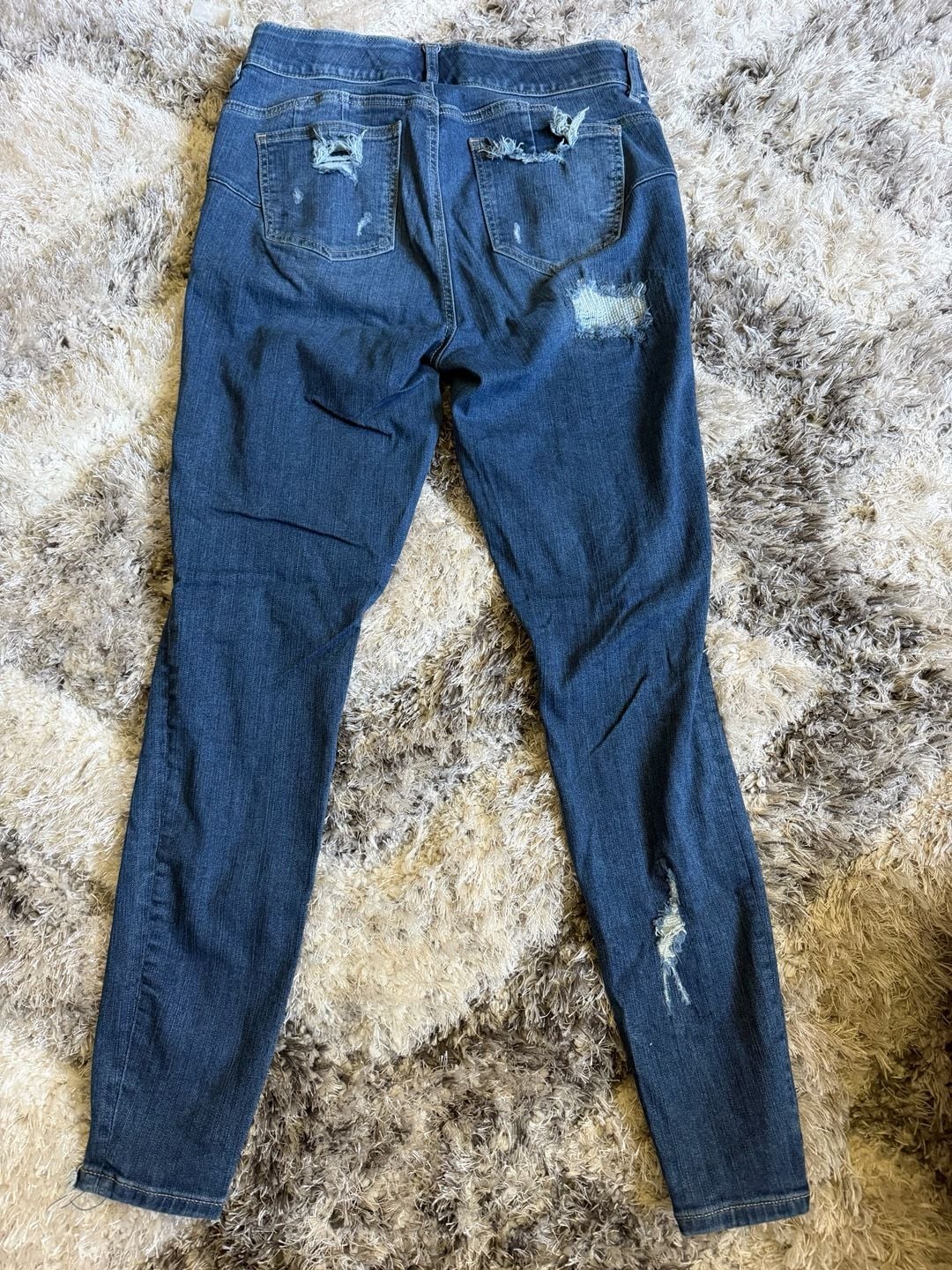 Torrid Bombshell Skinny Jeans Size 12T Distressed Denim 4