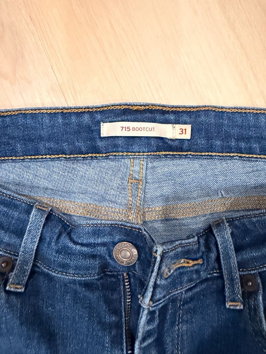 Levi's 715 Bootcut Jeans 31x30 Blue Denim 3