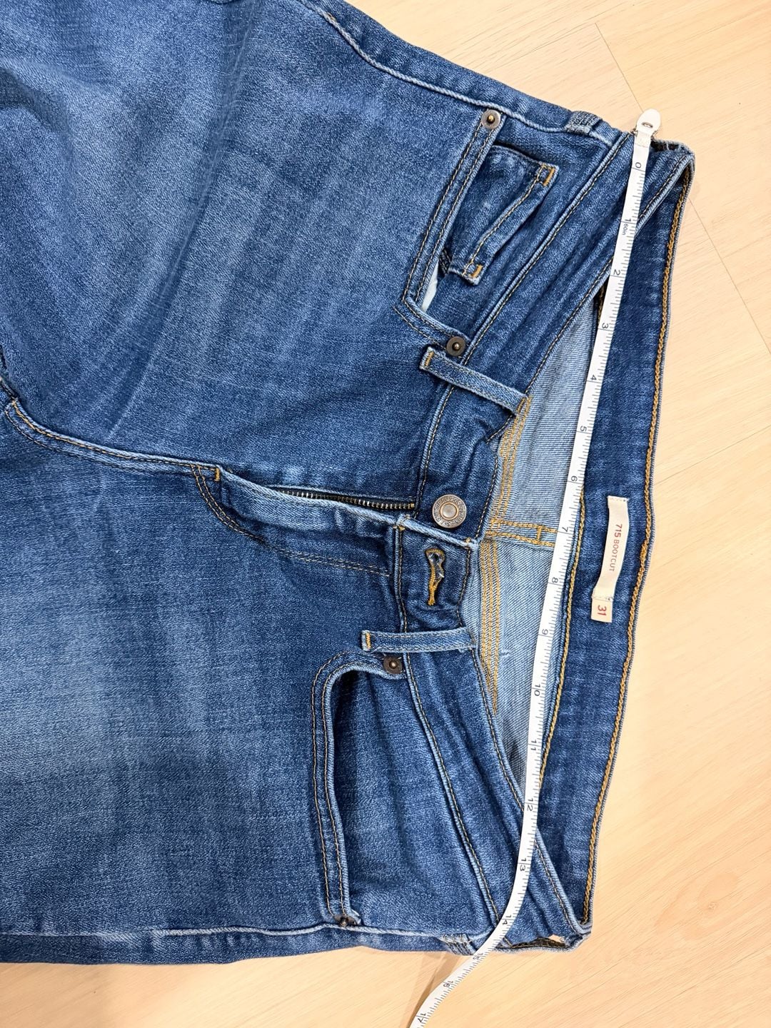 Levi's 715 Bootcut Jeans 31x30 Blue Denim 6